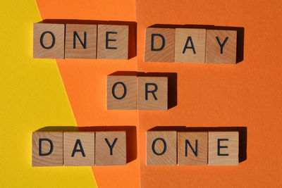 Close-up of toy blocks