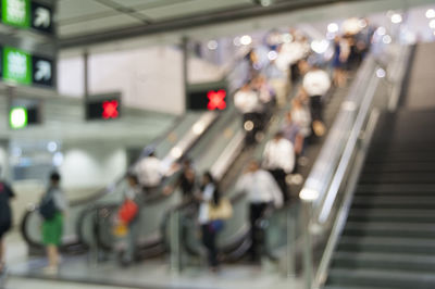 Blurred motion of train