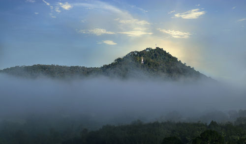 Scenic view of mountain against sky