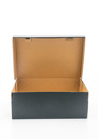 Empty seats in box against white background