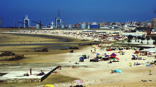 Tourists on beach