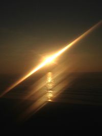 Scenic view of sea against sky at sunset