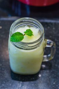 Close-up of drink on table