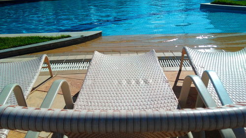 High angle view of swimming pool