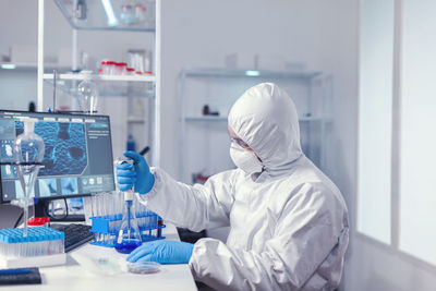 Scientist working in laboratory