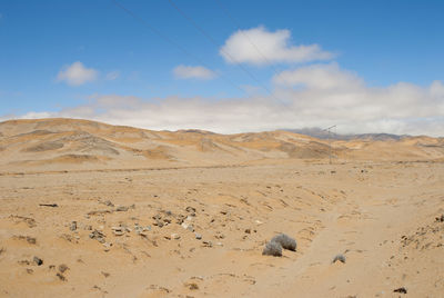 Scenic view of desert against sky