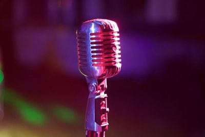 Cropped image of old-fashioned microphone