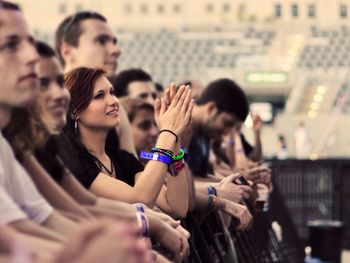 Young woman holding smart phone