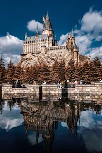 Reflection of building on water