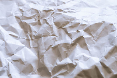 High angle view of white paper