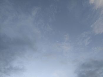 Low angle view of clouds in sky