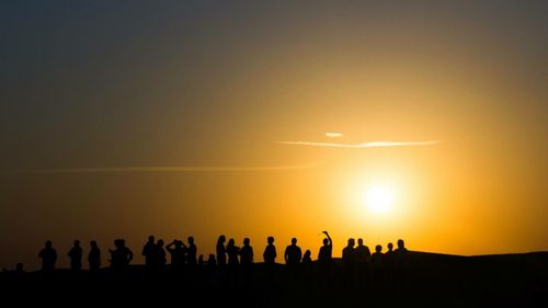 Silhouette of landscape at sunset