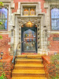 Entrance of building