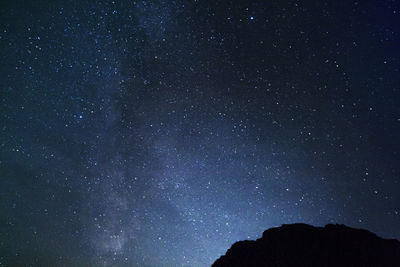 Low angle view of stars in sky