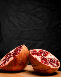 Close-up of pomegranate on table