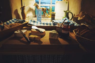 Close-up of food on table at home