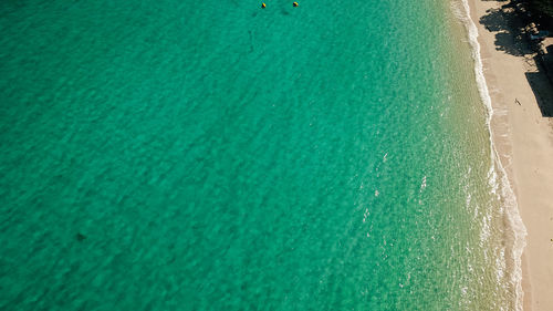 High angle view of beach