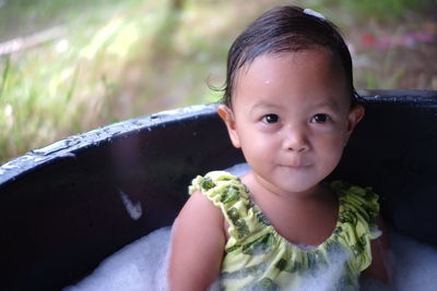 Portrait of cute baby boy