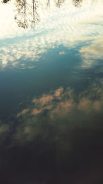 Reflection of sky on water