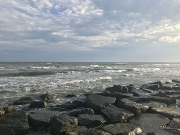 Scenic view of sea against sky