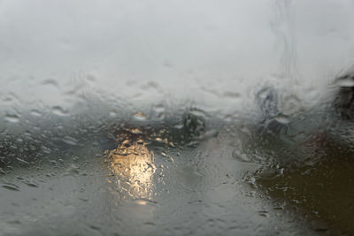 Raindrops on glass window