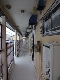 Empty corridor in building