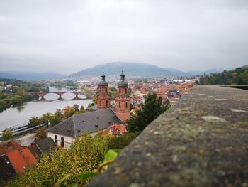 Panoramic view of buildings and city against sky