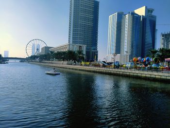 View of city at waterfront