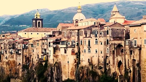 View of church against mountain range