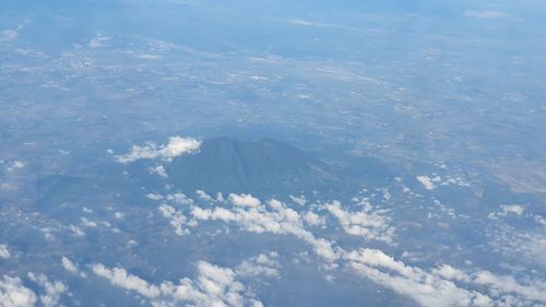 Aerial view of sea against sky