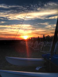 Scenic view of sunset over sea