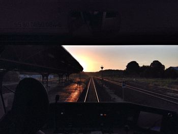 Road seen through car windshield