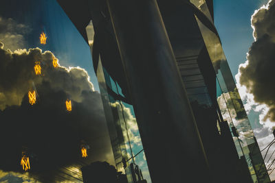 Low angle view of buildings against sky