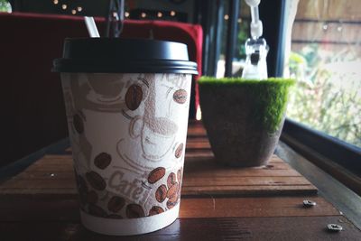 Close-up of drink on table