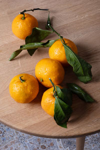 Close-up of fruits on table