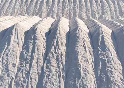 High angle view of snow covered landscape