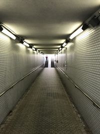 Illuminated underground walkway