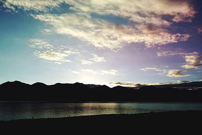 Scenic view of calm lake