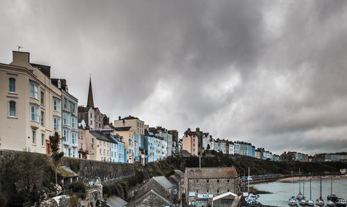 Panoramic view of cityscape against sky