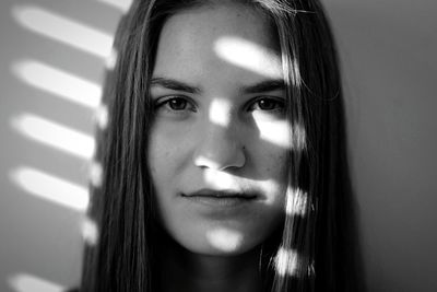 Close-up portrait of beautiful young woman