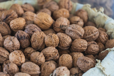 Full frame shot of walnuts