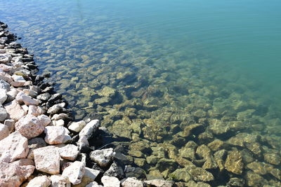 Rocks in sea