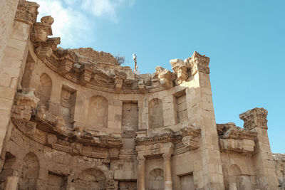 Low angle view of historical building against sky