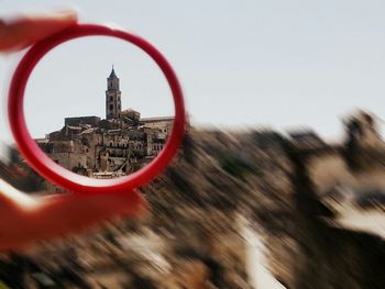 Close-up of red object against blurred background