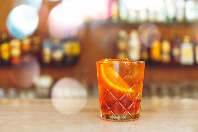 Close-up of drink on table