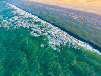 High angle view of sea shore