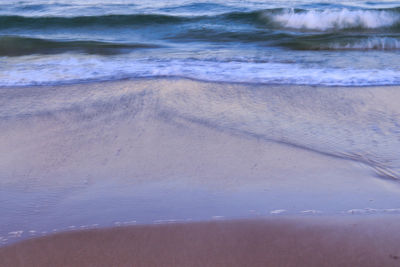 High angle view of beach against sea