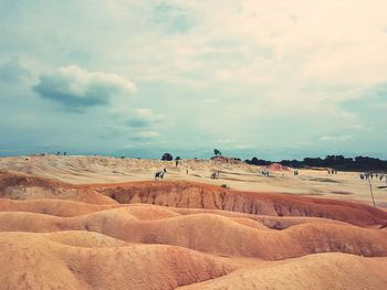 Scenic view of desert against sky