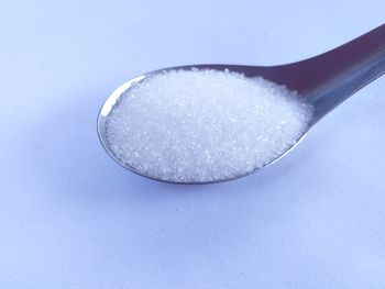High angle view of bubbles on white table
