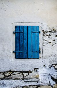 Closed door of old building